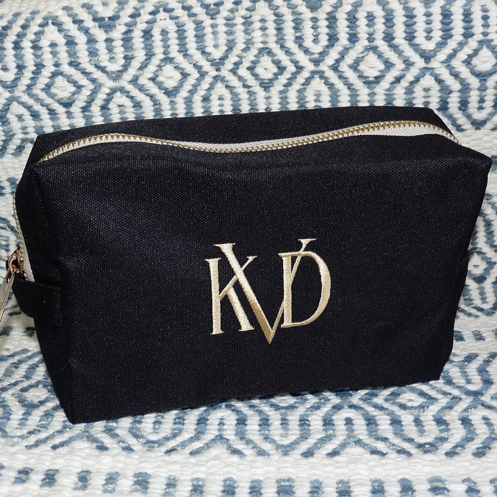 🎀 $9 - KVD Kat Von D Beauty Cosmetic Makeup Bag Tote Pouch New in Pla…